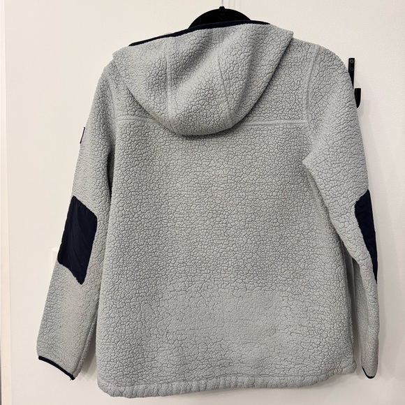 THE NORTH FACE WOMENS LIGHT BLUE 1/4 ZIP HOODED FLEECE - Picture 5 of 5